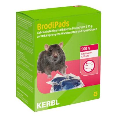 BrodiPads Gelpad 500 g Portion 15 g Abp. (Brodifacoum)