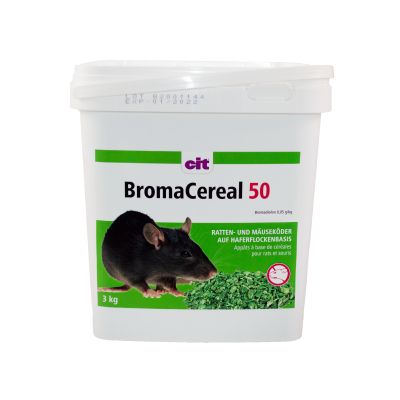 Rattenköder Broma Cereal 50 Hafer 3000 g (Bromadiolon) - Ratten Gift Köder