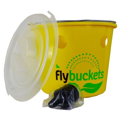 Flybuckets Fliegenfalle - Fliegenschutz für Pferde (ohne Lockstoff)