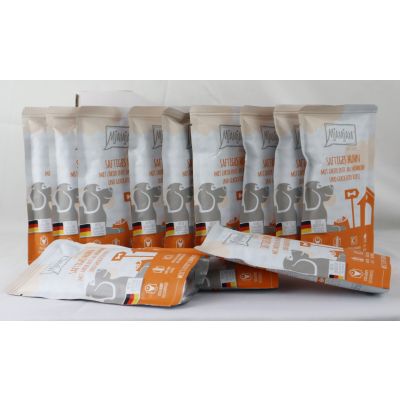 12x Quetschie "Huhn, Ente & Hirse" - 12x 125g saftiges Huhn mit zarter Ente an Möhrchen & gekochter Hirse