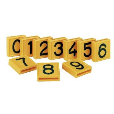 Nummernblock gelb zum Einschlaufen 10 Stück