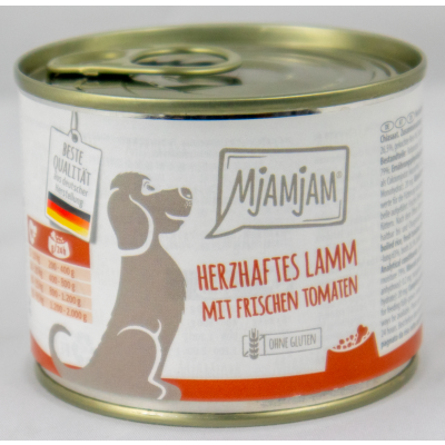 Hundefutter "Lamm & Reis" - 200g Dose herzhaftes Lamm an gekochtem Reis mit frischen Tomaten
