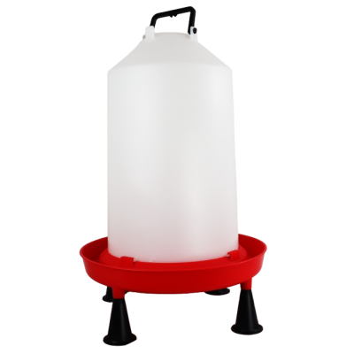 Premium Geflügel Tränke 15L - Geflügeltränke mit Beinen & Einfüllstopfen
