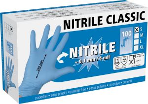 Nitrile Allzweckhandschuhe, 100 Stück Gr. L, 4 mil