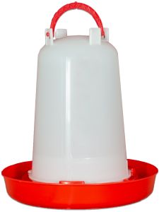 Geflügeltränke 1,5 l mit Bajonettverschluss rot