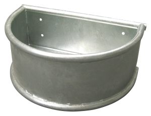 Pferdefuttertrog Rundtrog, Metall mit umlaufendem Rundrohr