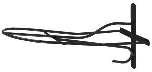 Sattelhalter. engl. Modell, 54 cm in schwarz. Hochwertige Ausführung aus Metall mit Kunstharzbeschichtung und Zusatzhalterung.