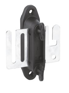 Kerbl Bandtorgriff-Isolator, 4 Isolatoren+4 Anschlussplatten