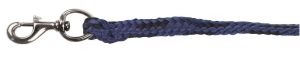 Führstrick Classic, 200 cm Führleine mit Karabinerhaken, blau/schwarz