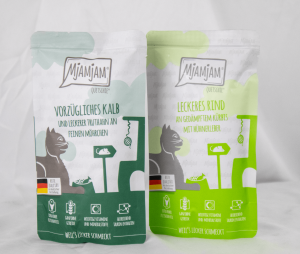 Probierpack I "Kalb & Rind" - 2x 125g Quetschies für Katzen zum Probieren