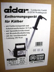 Enthorner mit Trafo, 24 Volt Eider