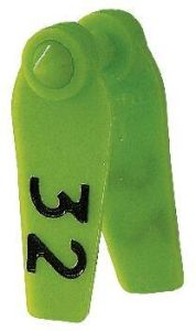 Ohrmarke Primaflex Größe 0, geprägt, gelb, rot, grün, blau, weiß