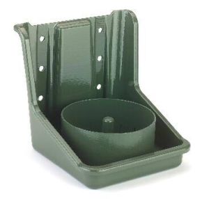 Salz-Lecksteinhalter in grün aus PVC mit herausnehmbarem Einsatz - Halterung/Halter für (Salz-) Lecksteine