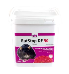 Kerbl RatStop DF 50 Cereal 2500 g (Difenacoum) - Giftweizen , Getreideflocken, Rattengift