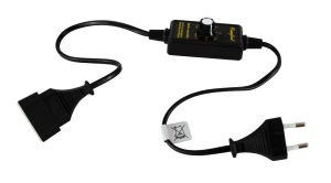 Temperaturregler mit Stecker und Gegensteckverbindung für Wärmeplatten 