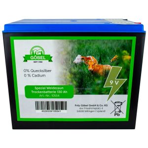 Weidezaun Trockenbatterie - 9 Volt 130Ah