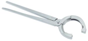 Bullennasenringzange - Das Einziehen der Ringe erfolgt ohne Vorlochen der Nasenscheidewand, passend für Bullennasenringe ø 52-54 mm
