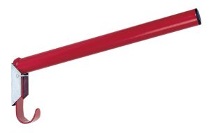 Sattelhalter, runde Ausführung mit Trensenhalter klappbar, rot 