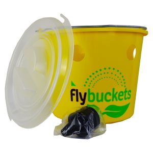 Flybuckets Fliegenfalle - Fliegenschutz für Pferde (ohne Lockstoff)