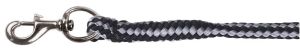 Führstrick Classic 200 cm mit Karabinerhaken - Führleine für Halfter grau schwarz