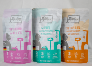 Probierpack II "Geflügel" - 3x 125g Quetschies für Katzen zum Probieren