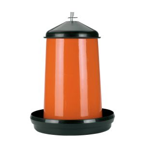 Geflügelfutterautomat 18 kg Kunststoff Orange Schwarz