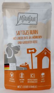 Quetschie "Huhn, Ente & Hirse" - 125g saftiges Huhn mit zarter Ente an Möhrchen & gekochter Hirse