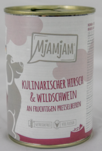 Hundefutter "Hirsch & Wildschwein" - 400g kulinarischer Hirsch & Wildschwein an Preiselbeeren