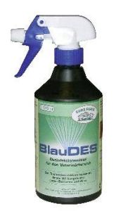 Mastaseptan Blauspray, 500 ml mit Sprühkopf - altbewährtes Mittel zur sichtbaren (Blaufärbung) Flächendesinfektion, wirkt hervorragend gegen Bakterienbildung, Viren und Pilze.