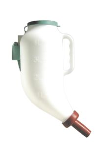 Trockenfutterflasche 4 ltr. incl. Kunststoff-Halterung