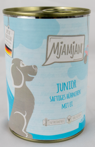 Hundefutter "Junior" - 400g Dose saftiges Hühnchen mit Ei