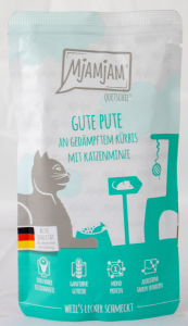 Quetschie "Pute & Kürbis" - 125g gute Pute an gedämpftem Kürbis & Katzenminze