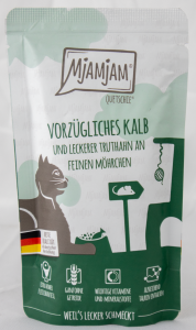 Quetschie "Kalb & Truthahn" - 125g Kalbsfleisch und Truthahn an feinen Möhrchen