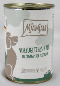 Hundefutter "Kalb & Zucchini" - 400g vorzügliches Kalb an gedämpfter Zucchini