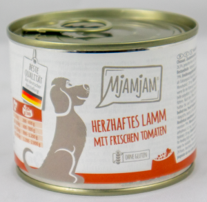 Hundefutter "Lamm & Reis" - 200g Dose herzhaftes Lamm an gekochtem Reis mit frischen Tomaten