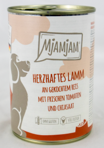 Hundefutter "Lamm & Reis" - 400g Dose herzhaftes Lamm an gekochtem Reis mit frischen Tomaten