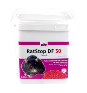 Kerbl RatStop DF 50 Cereal 2500 g (Difenacoum) - Giftweizen , Getreideflocken, Rattengift