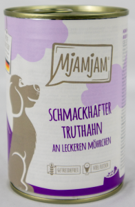 Hundefutter "Truthahn & Möhrchen" - 400g Dose schmackhafter Truthahn an leckeren Möhrchen