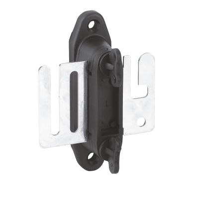 Kerbl Bandtorgriff-Isolator, 4 Isolatoren+4 Anschlussplatten