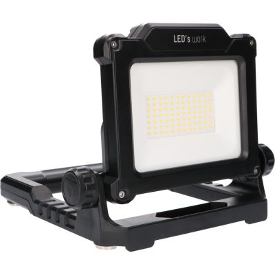 Multi Akku Arbeitsleuchte 20W, 2500 Lumen - Baustrahler, Standstrahler mit klappbarem Fuß
