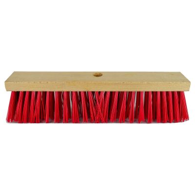 Straßenbesen 40cm Flachholz ELASTON ROT STIELLOCH Hofbesen Industriebesen Werkstattbesen