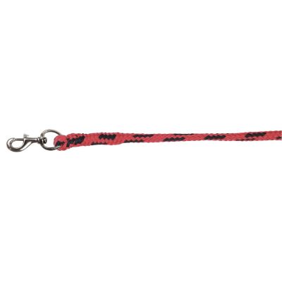 Führleine Führstrick Classic 200 cm Messingkarabinerhaken rot/schwarz Leine für Halfter