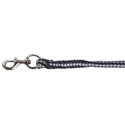 Führstrick Classic 200 cm mit Karabinerhaken - Führleine für Halfter grau schwarz