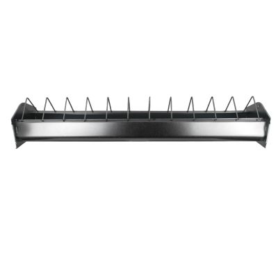 Legehennentrog 100 cm verzinkt mit aufklappbarem Freßgitter für Hühner