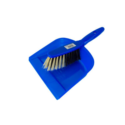 Kehrgarnitur 2 teilig Plastik, Handfeger + Kehrschaufel-Blau