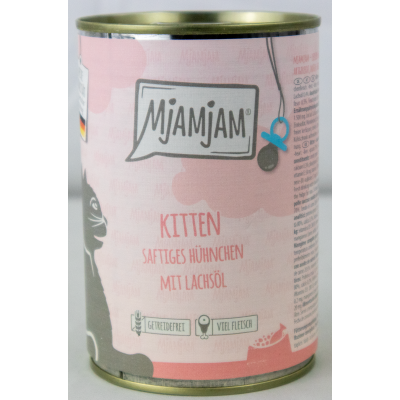 Katzenfutter "Kitten" - 400g Dosenfutter saftiges Hühnchen mit hochwertigem Lachsöl