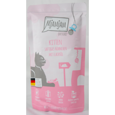 Quetschie "Kitten" 125g - saftiges Hühnchen mit Lachsöl