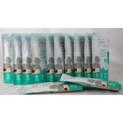 12x Quetschie "Pute & Kürbis" - 12x 125g gute Pute an gedämpftem Kürbis & Katzenminze