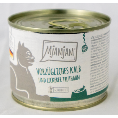 Katzenfutter "Kalb & Truthahn mit Möhrchen" - 200g vorzügliches Kalb & Truthahn an leckeren Möhrchen