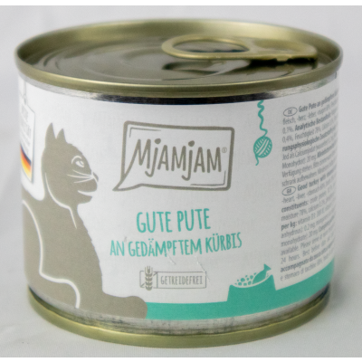 Katzenfutter "Pute & Kürbis" - 200g gute Pute an gedämpftem Kürbis
